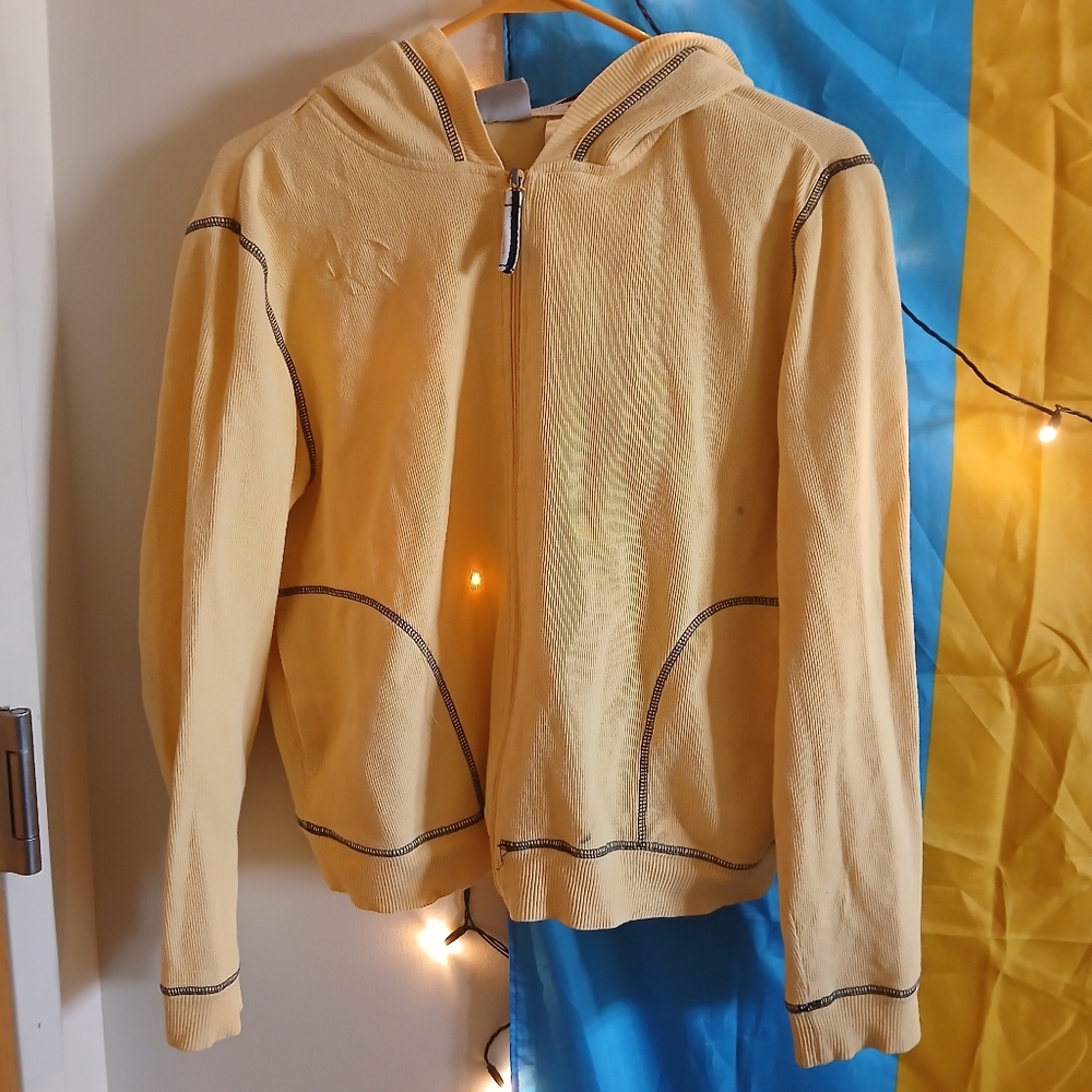 Yellow Zipped Hoodie